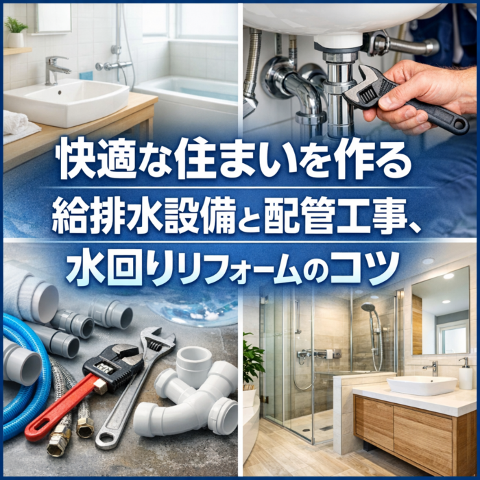 快適な住まいを作る給排水設備と配管工事、水回りリフォームのコツ